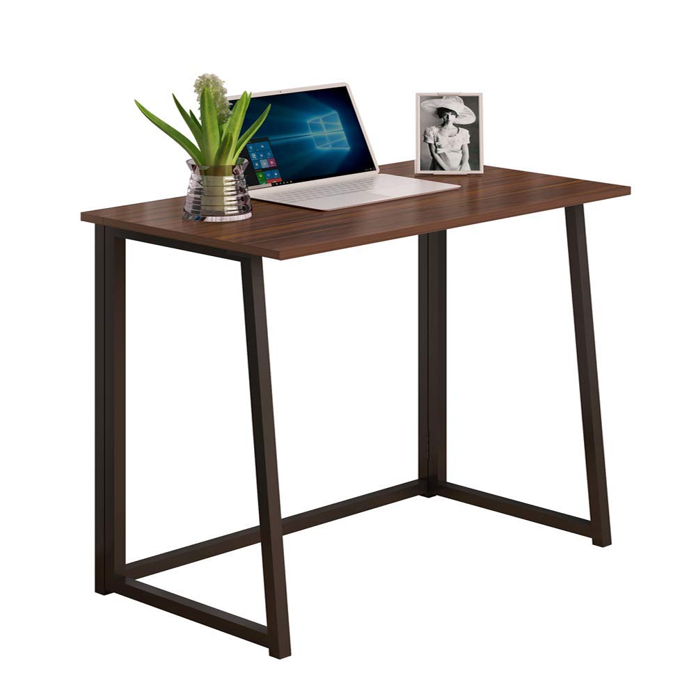 FURNISHIAA Solid Sheesham Wood Foldable Metal Study Table - Compact and Durable - Furnishiaa -  -